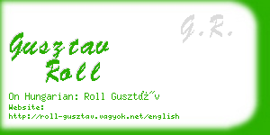 gusztav roll business card